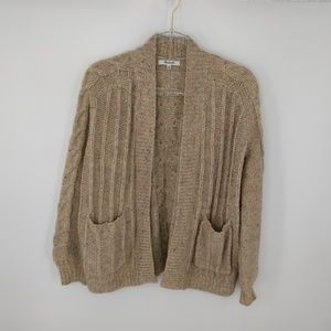 Madewell Tan Cable Knit Cardigan